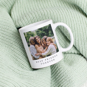 Caneca De Café Melhores Amigos Para Sempre Foto Personalizada