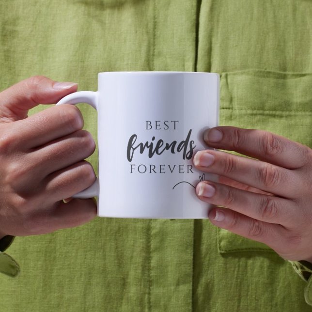 Caneca De Café Melhores Amigos para Sempre Foto Simples Bestie Mu (Simple Photo Best Friends Forever Bestie Mug
)