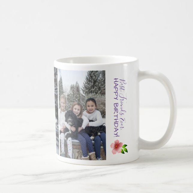 Caneca De Café Melhores Amigos Sempre Felizes Personalizar Aniver (Direita)