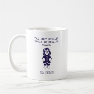 Caneca De Café Melhores Histórias Começam na Aula de Inglês Profe
