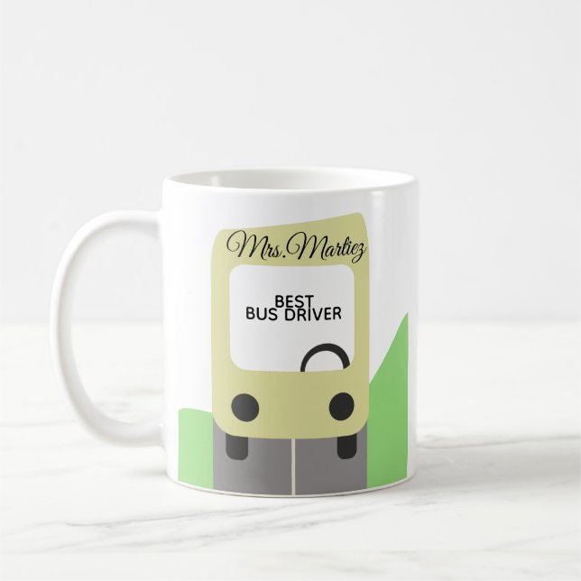 Caneca De Café Melhores Presentes para Motoristas de Ônibus Escol (Esquerda)