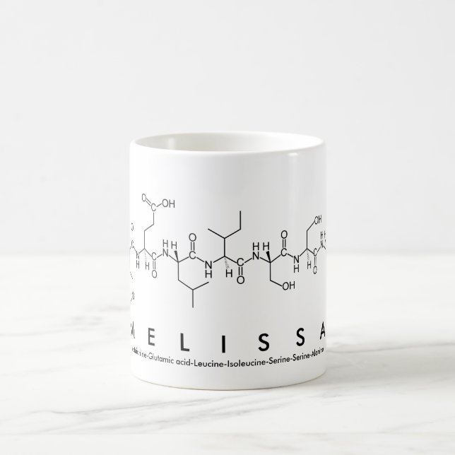 Caneca De Café Melissa peptide name mug (Centro)