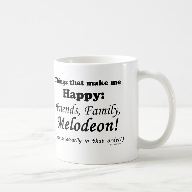 Caneca De Café Melodeon me faz feliz (Direita)