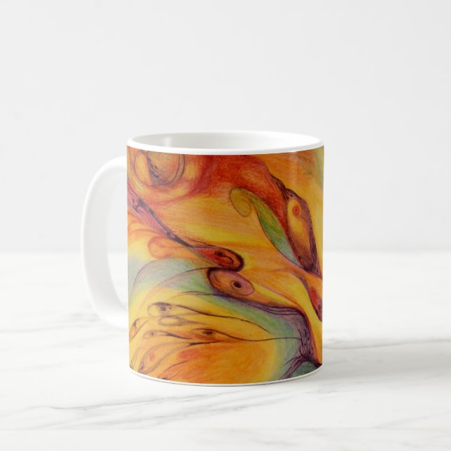 Caneca De Café Melodia de Outono (Frente Esquerda)