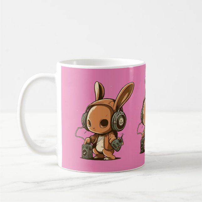Caneca De Café Melódico Bunny: Uma Viagem Musical (Esquerda)