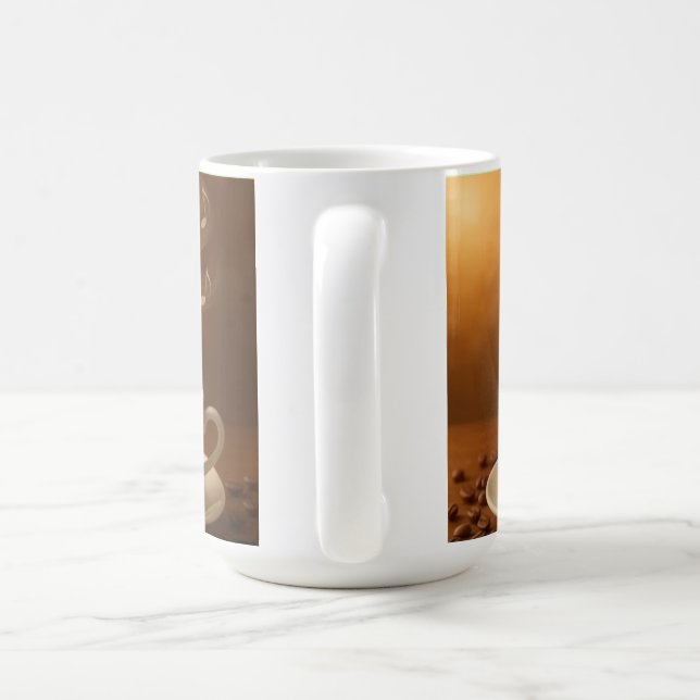 Caneca De Café "Melodies in Steam: Musical Coffee Cup Art Mug" (Alça)