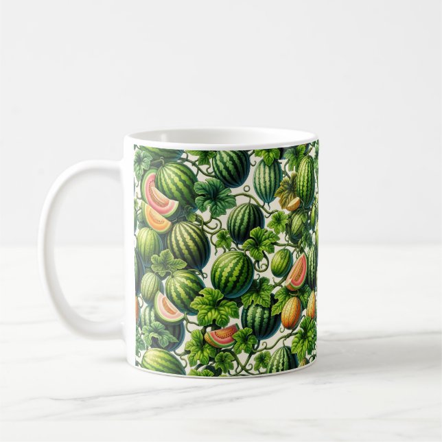 Caneca De Café Melon Medley: Uma Colchete Vibrante De Vinha (Esquerda)
