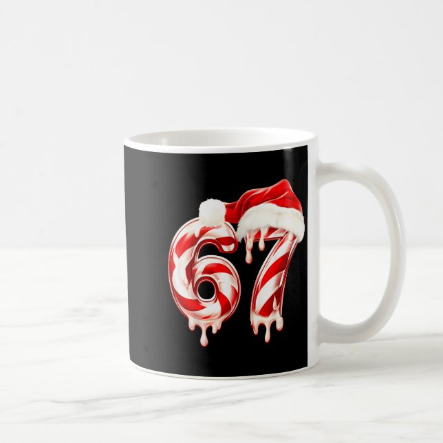 Caneca De Café Melting Candy Cane 67 Christmas Design, Santa Hat  (Direita)