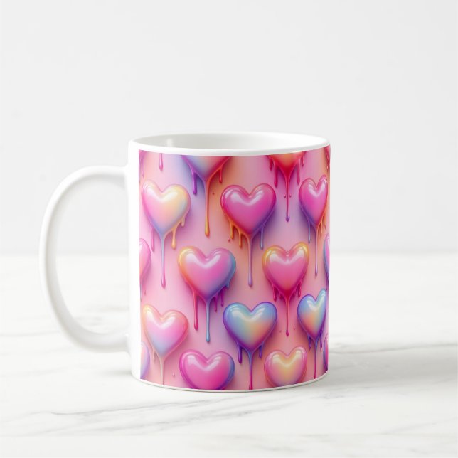 Caneca De Café Melting Heart Mug – Pastel Love Design (Esquerda)