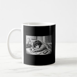 Caneca De Café Melting Into Bed • Aesthetic Exhaustion Mug