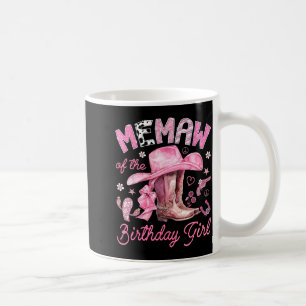 Caneca De Café Memaw da menina aniversariante vaqueira rosa weste