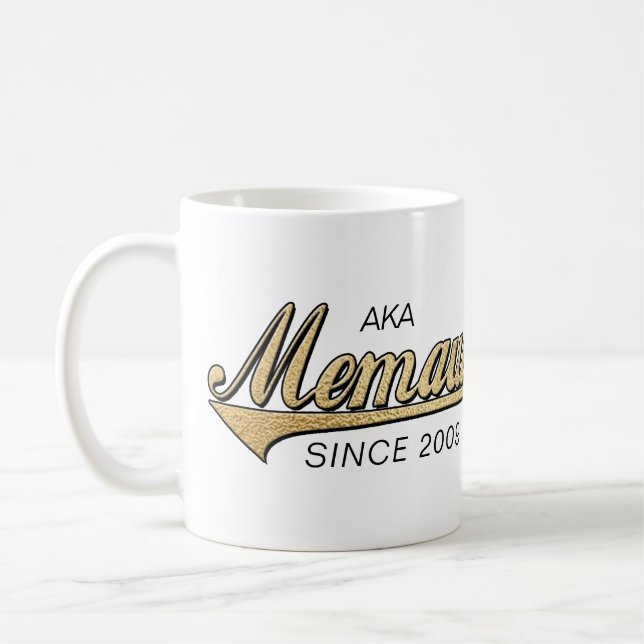 Caneca De Café Memaw Mug "AKA Memaw Desde..." (Esquerda)