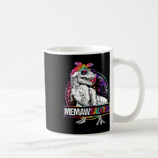 Caneca De Café Memawsaurus Dinosaur Memaw Saurus Family Matching  (Direita)