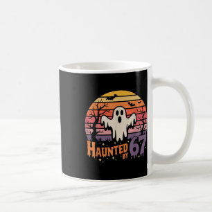 Caneca De Café Meme Assombrado Retro 67 Seis Sete 6 7