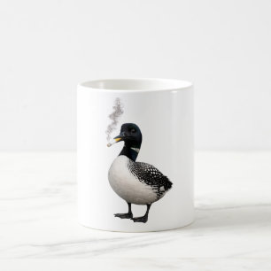 Caneca De Café meme canadense bobo do lobo mergulhão fumando