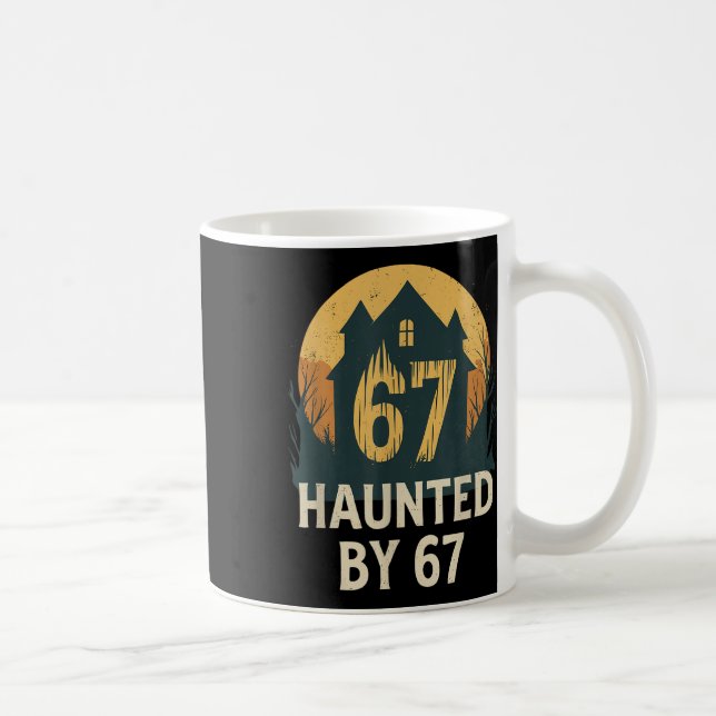 Caneca De Café Meme Casa Assombrada Assustadora 67 Humor Matemáti (Direita)