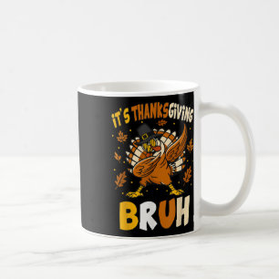 Caneca De Café Meme de Ação de Graças engraçado Bruh Turkey para