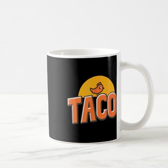 Caneca De Café Meme de Frango Engraçado Taco da Moda Trump Sempre (Direita)