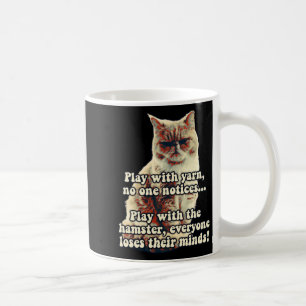 Caneca De Café Meme de Gato Bravo Engraçado para Pessoas de Gatin