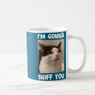 Caneca De Café Meme de Gato Divertido Vou Te Cheirar Humor Bizarr