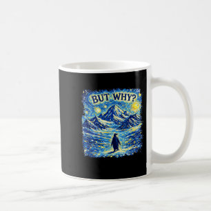 Caneca De Café Meme de pinguim viu indo direto pinguim mas por qu