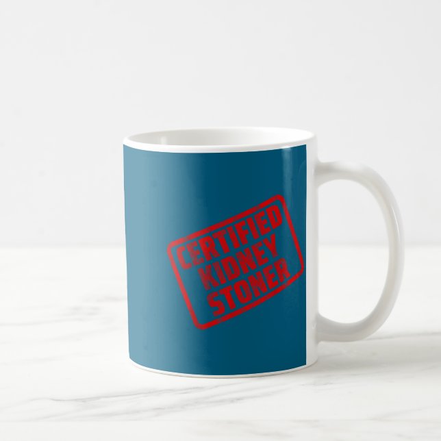Caneca De Café Meme de rim engraçado pedra no rim (Direita)