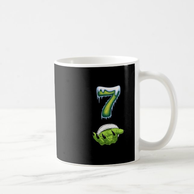 Caneca De Café Meme Divertido 67 Seis Sete Monstro Assustador Mão (Direita)
