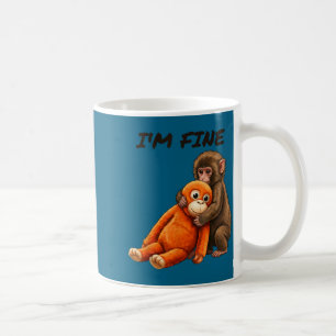 Caneca De Café Meme do macaco triste punindo com um brinquedo lar