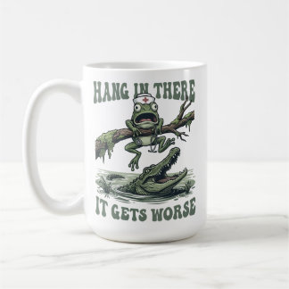 Caneca De Café Meme Enfermeira Sapo Engraçado Aguente Firme Enfer