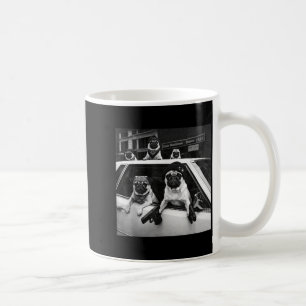 Caneca De Café Meme engraçado do pug pug gângster estilo de rua 