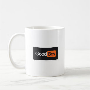 Caneca de Café Meme Engraçado Laranja e Preto Bom 