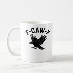 Caneca De Café Meme F-Caw-F Engraçado Tendência