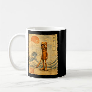 Caneca De Café Meme Retro Brainrot Tung Tung Tung Sahur