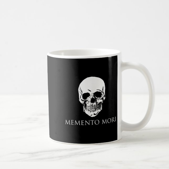 Caneca De Café Memento Mori Com Crânio (Direita)