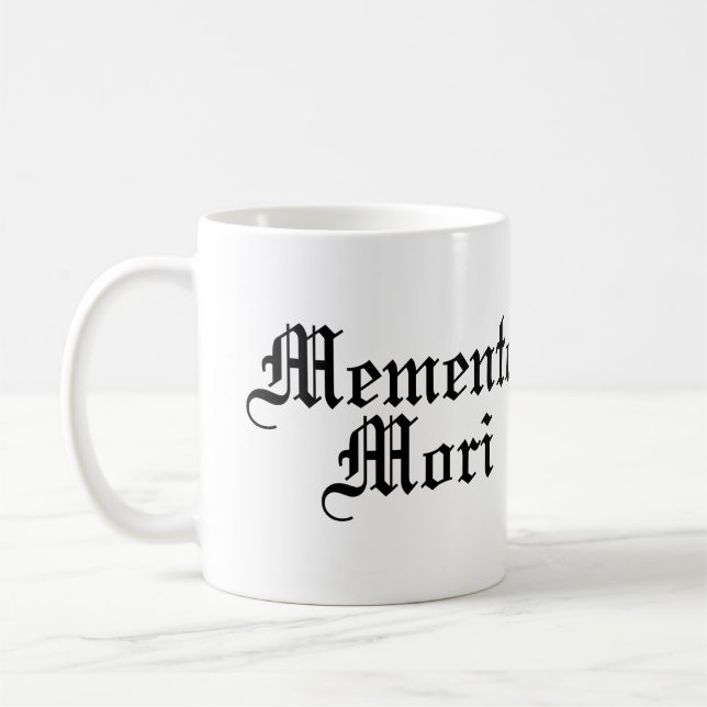 Caneca De Café Memento Mori - Frase Latina (Esquerda)