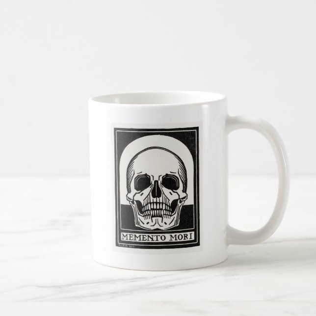 Caneca De Café Memento Mori Skull Art (Direita)