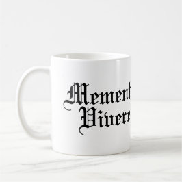 Caneca De Café Memento Vivere - Frase Latina