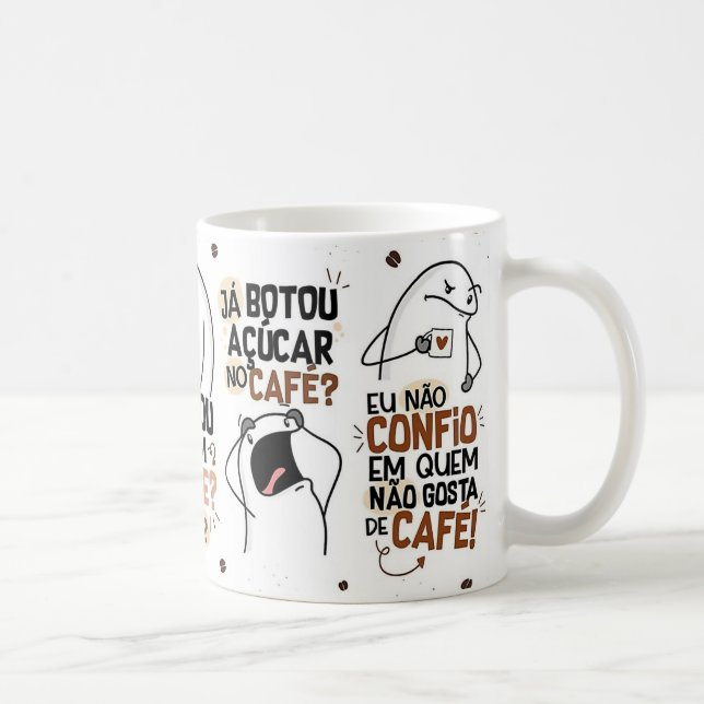Caneca De Café Memes Engraçados em Português Humor Brasileiro (Direita)
