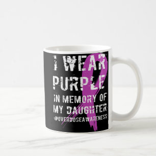 Caneca De Café Memória Da Sobredosagem Roxa Vestida