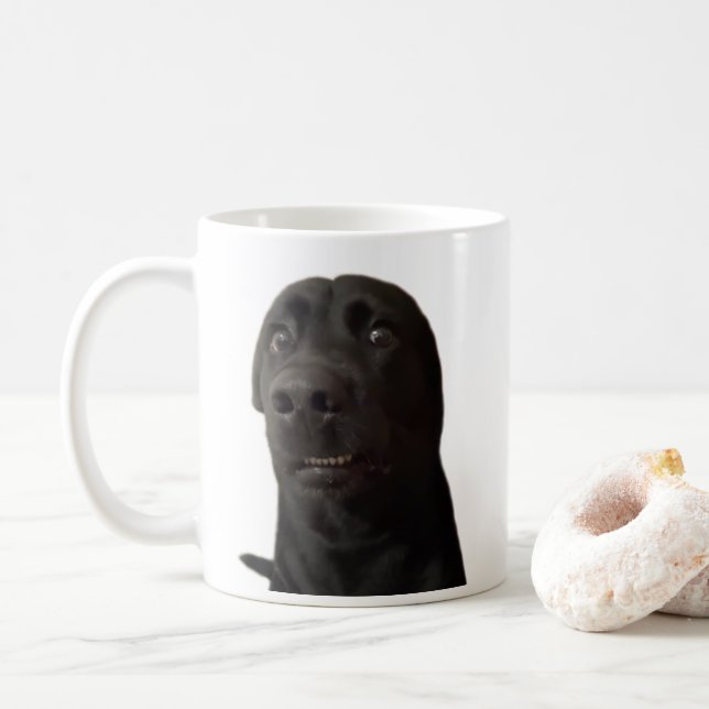 Caneca De Café Memória De Cão Assustada Mug De Dois Lados (Com Donut)