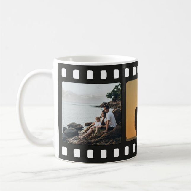 Caneca De Café Memória de Fotografia do Roll de Filmes Personaliz (Esquerda)