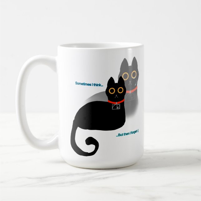 Caneca De Café Memória de Gato Preto Esquecida (Esquerda)