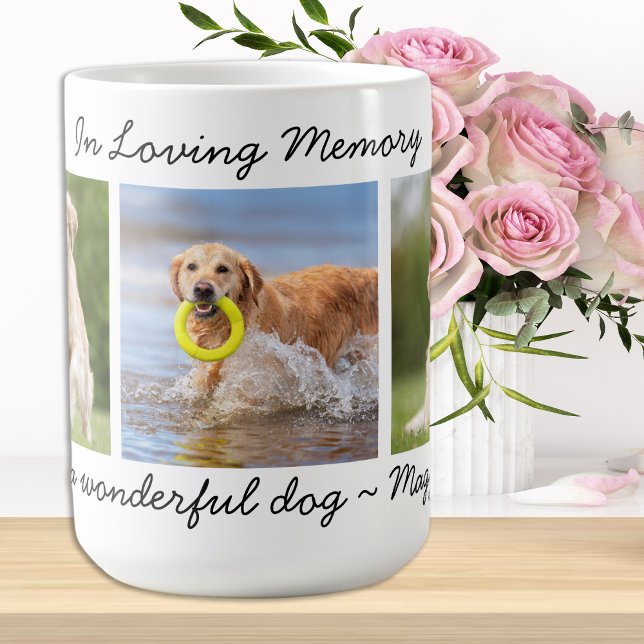Caneca De Café Memória Personalizada Pet Memorial 3 Foto Em Memór (Criador carregado)
