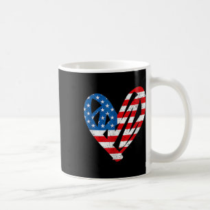 Caneca De Café Memorial Day &amp; 4 de julho Partiotic Heart