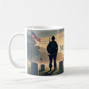 Caneca De Café Memorial Day Tribute Trabalho de arte - Honrando A