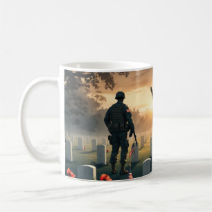 Caneca De Café Memorial Day Tribute Trabalho de arte - Honrando A