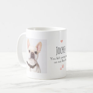 Caneca De Café Memorial de Estimação Impressões de Pata em Nossos