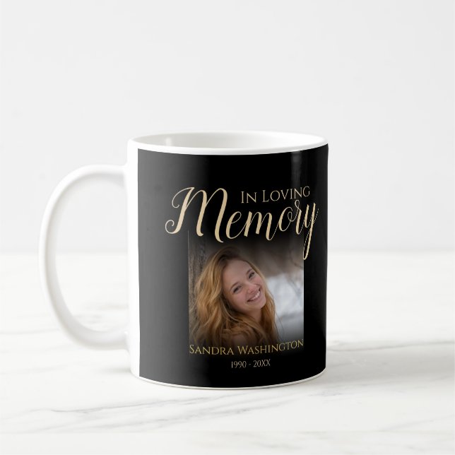 Caneca De Café Memorial de Foto Personalizado (Esquerda)