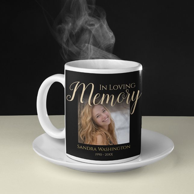 Caneca De Café Memorial de Foto Personalizado (Criador carregado)