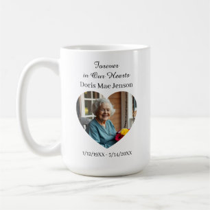 Caneca De Café Memorial Sentimental de Foto e Poema